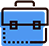 image of blue briefcase icon